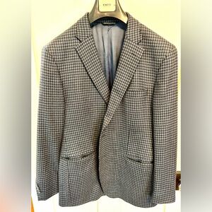 Men's Blue and Gray Checkered Sport Coat - G. Manzoni